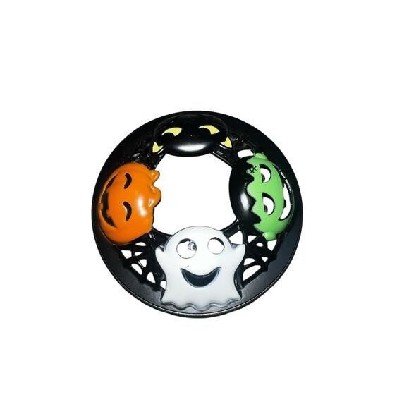 YANKEE CANDLE Ghost Frankenstein Pumpkin ILLUMA LID TOPPER Halloween New on Card - Picture 1 of 4